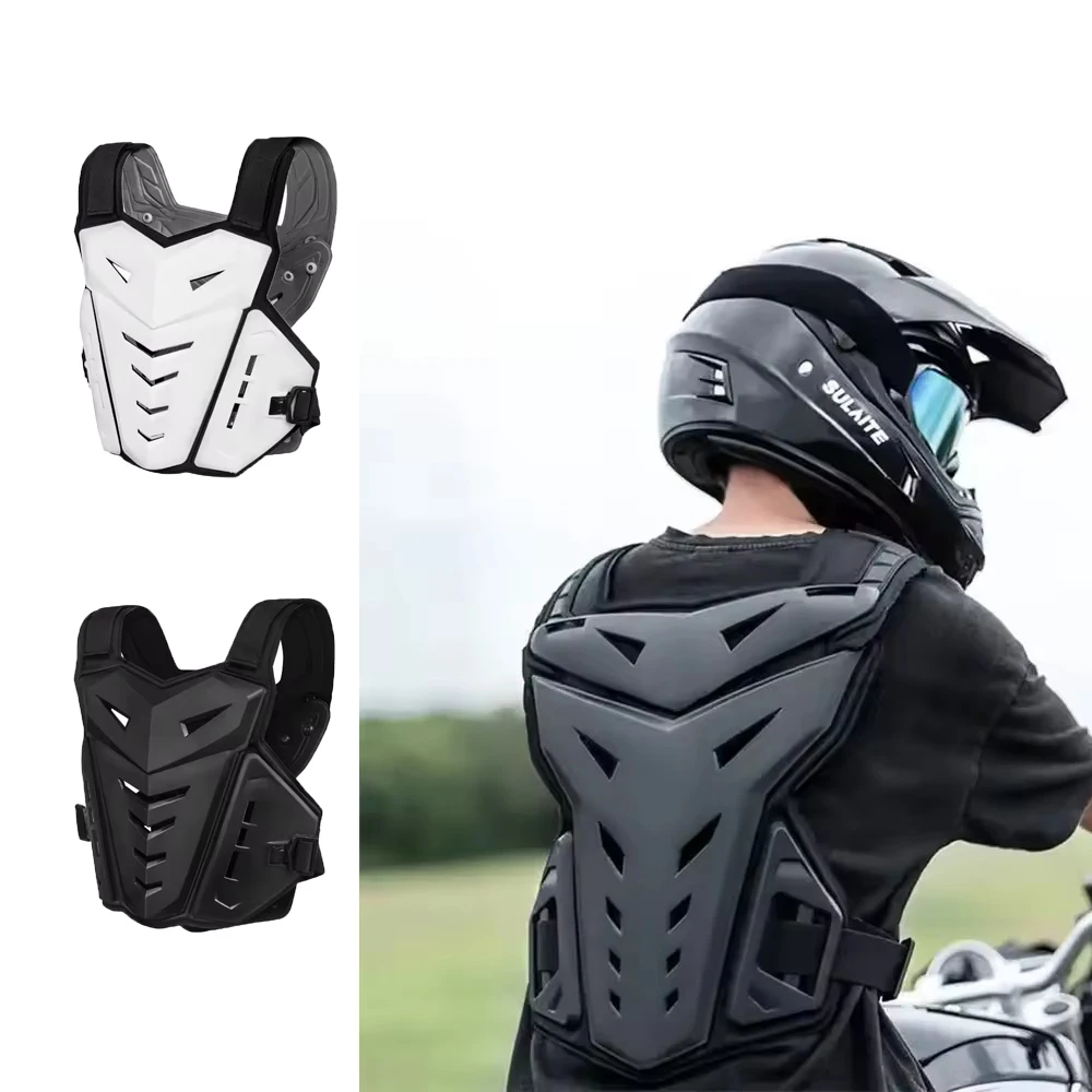 

SULAITE Offorad Body Armor Motorcycle Jacket Motocross Moto Vest Back Chest Protector Off-Road Dirt Bike Protective Gear Men