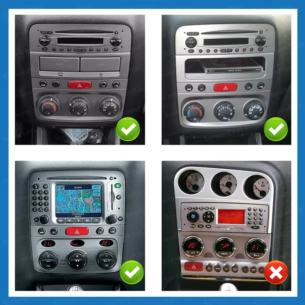 7" For Alfa Romeo 147 GT 937 2000-2010  Car Radio Android 16 Multimedia Video Player GPS Navigation Vertical Screen Tesla Style view 3