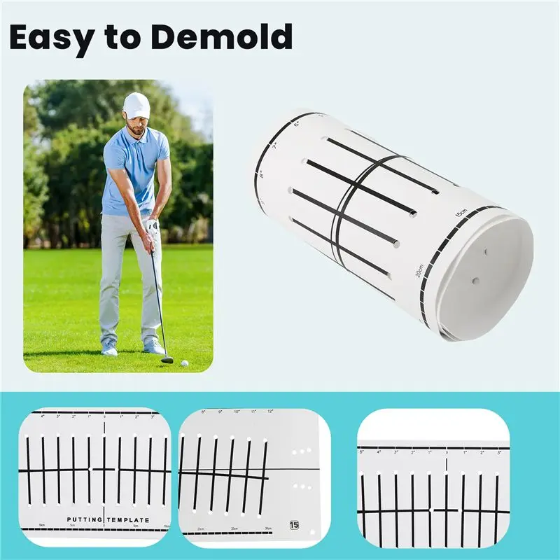 -15 Degree Golf Putter Putting Mat Trainer Indoor Putting Green Pad Equipment Golf Hitting Aiming Line Training Aids Eco-Friendl