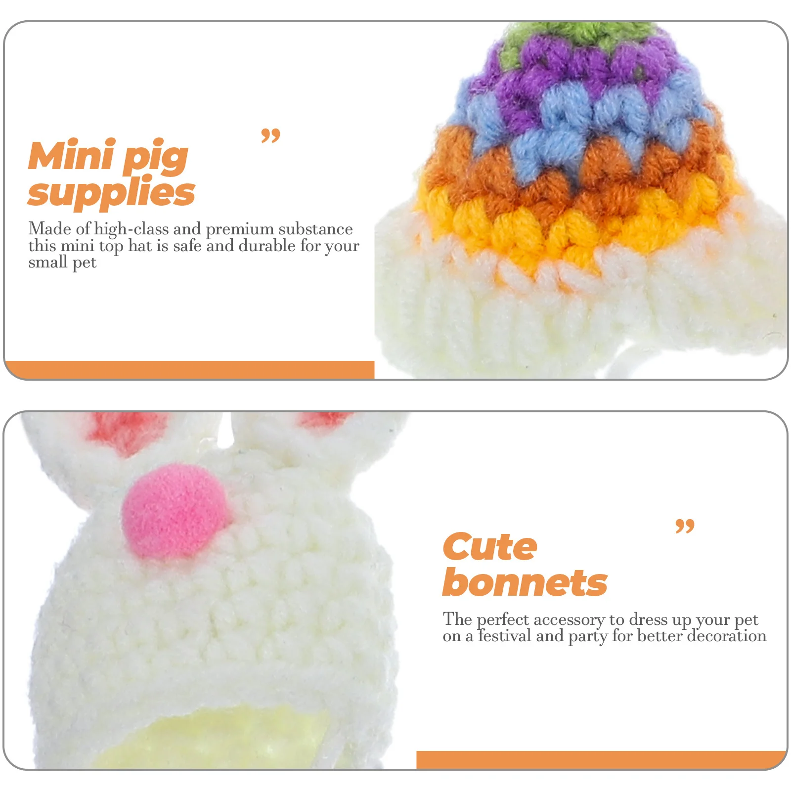 4 قطعة قبعات الحيوانات الأليفة الصغيرة لطيف قبعات الحيوانات الصغيرة للهامستر غينيا الخنازير السناجب الببغاوات هالوين أعياد الميلاد ديكور #6