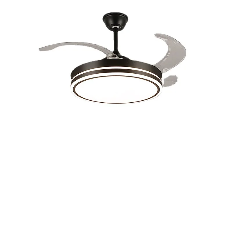 

Modern simple ceiling fan light Living room live fan chandelier integrated home dining room bedroom 48 inch invisible fan light