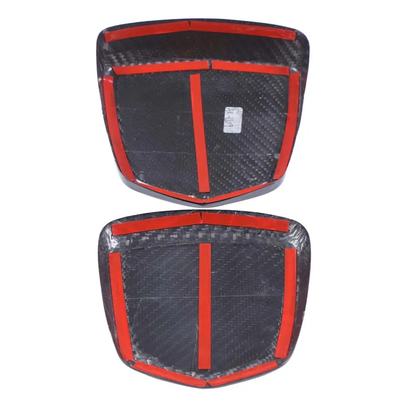Real dry Carbon Fiber Car Rear Emblem Logo Ring Trim Panel Cover Protection Car parts 2PCS For Abarth 595 695 2012-2023 view 4