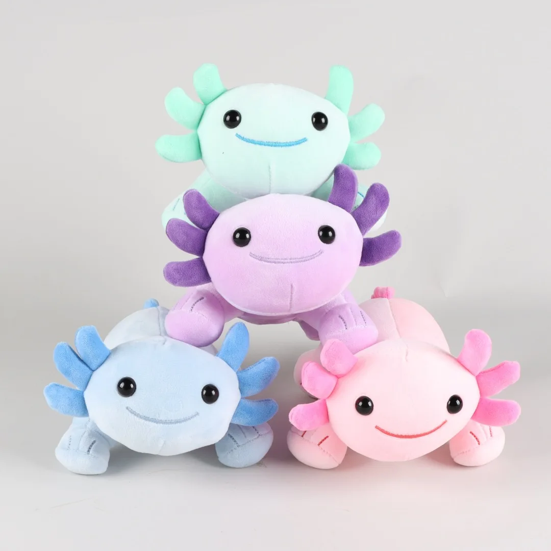 25cm Kawaii Cartoon Salamander Doll Axolotl Plush Toy Stuffed Animal Plushies Doll Baby Kids Birthday Gift Room Decor