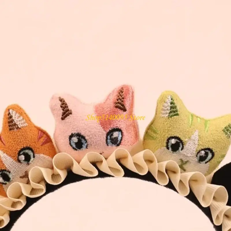 DXAE Creative Cats Headband Cats Hair Hoops Funny Cartoon Headdress Hair Accessories Photo Booth Props for Dressing Up Party