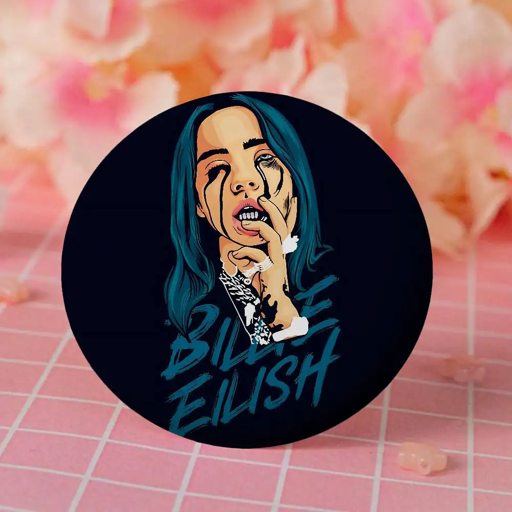 Singer B-Billie Hot Badges Tinplate Soft Button Pin Brooch Metal Badge Custom Jewelry Accessories Hat Bag Lapel