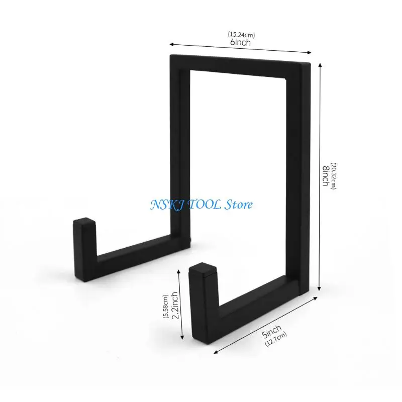 L8RC Classical Black Iron Vinyls Record Shelf Bucolic Homes Storage Unit For Music Collectors CDs Display Cabinet Decors view 6