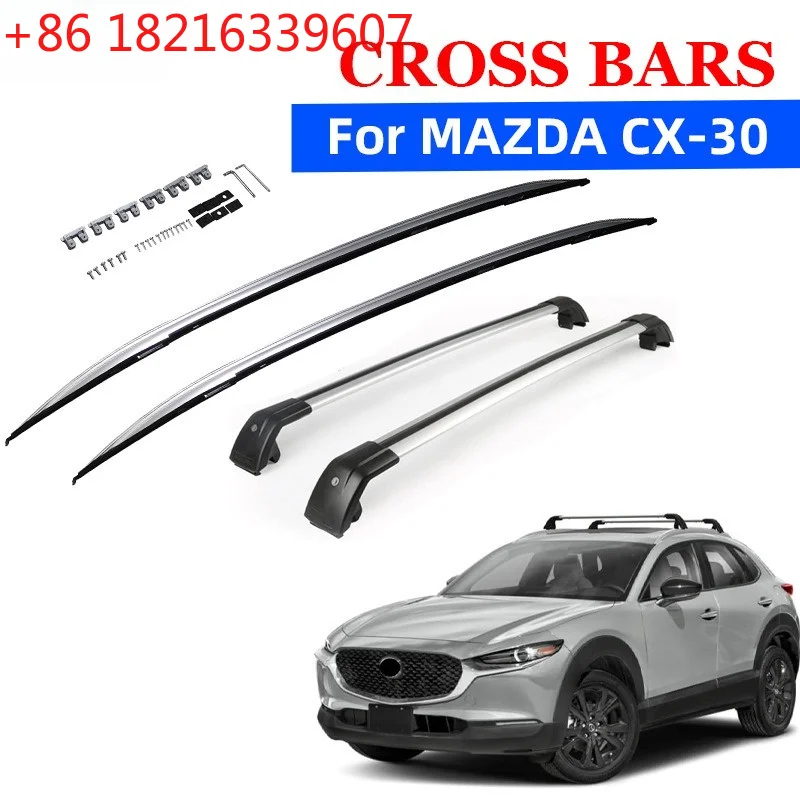 YAO Aluminum Roof Rack Cross Bars Applicable for Mazda CX-30 Roof Rack Overseas Version Luggage Racks Lockable Exterior Accessor