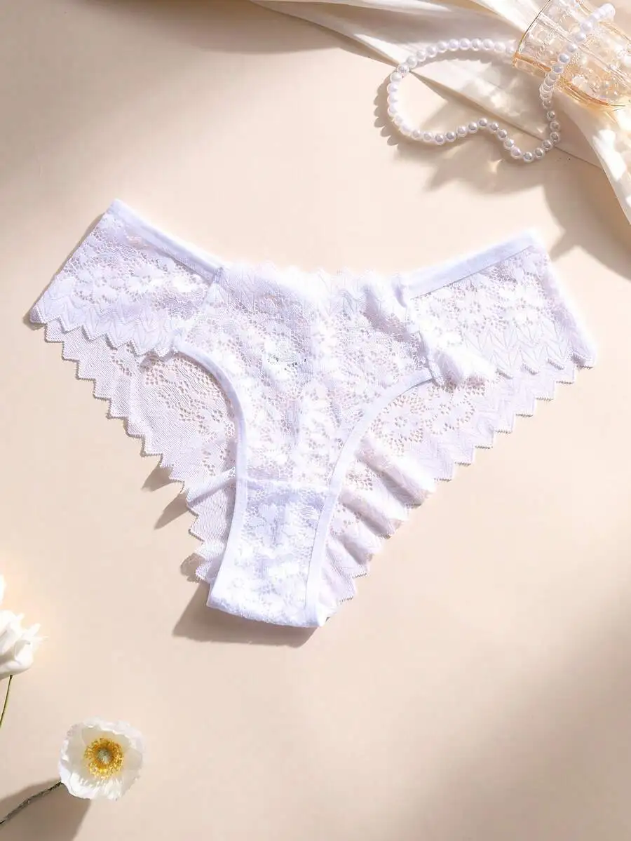 

Womens Lace Bikini Panties Low Waist Hollow Out Breathable Underwear