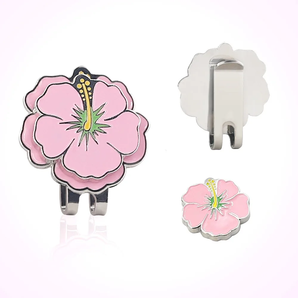 

Магнитный зажим для гольф-кепки в форме цветка, маркер для мяча, декоративный, два стиля, для любителей гольфа