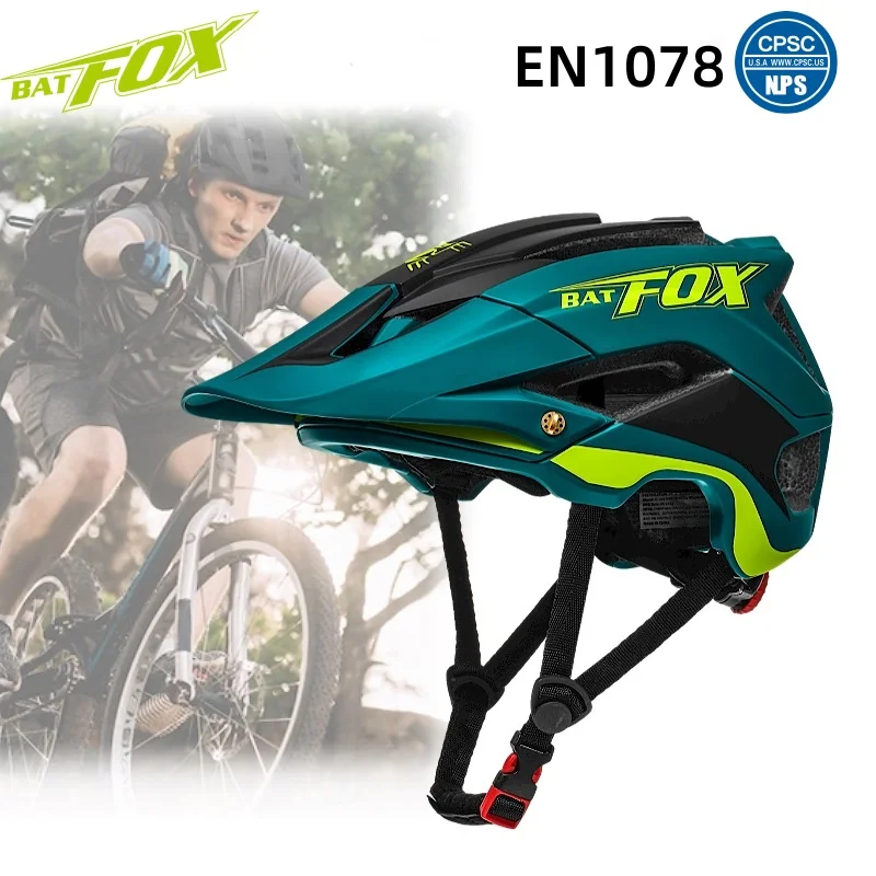 

BATFOX Adult Mountain Helmet High-Intensity EPS Shell Mountain Helmet In-Mold Construction Head Protection Men's Bicycle Helmet