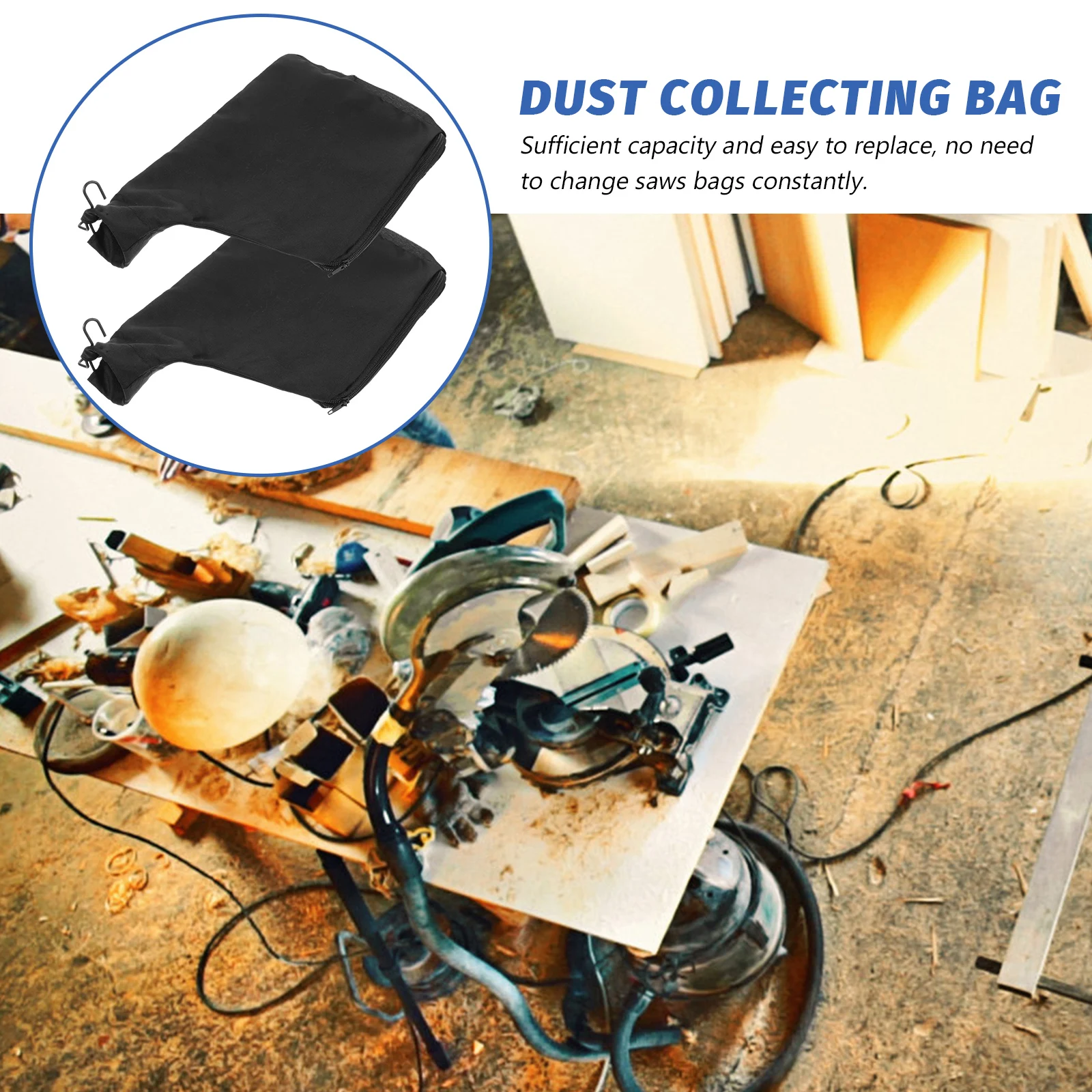 

2pcs Dust Bag for Aluminum Sawing Machine Accessories 10 Inch Capacity Easy Install Cleaner Bags Table Sander Collection Dust