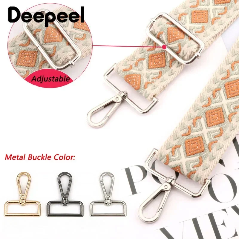 Deepeel 5cm Wide Women\'s Embroidered Bag Strap for Crossbody One-shoulder Adjustable All-match Replacement  Straps Accessory