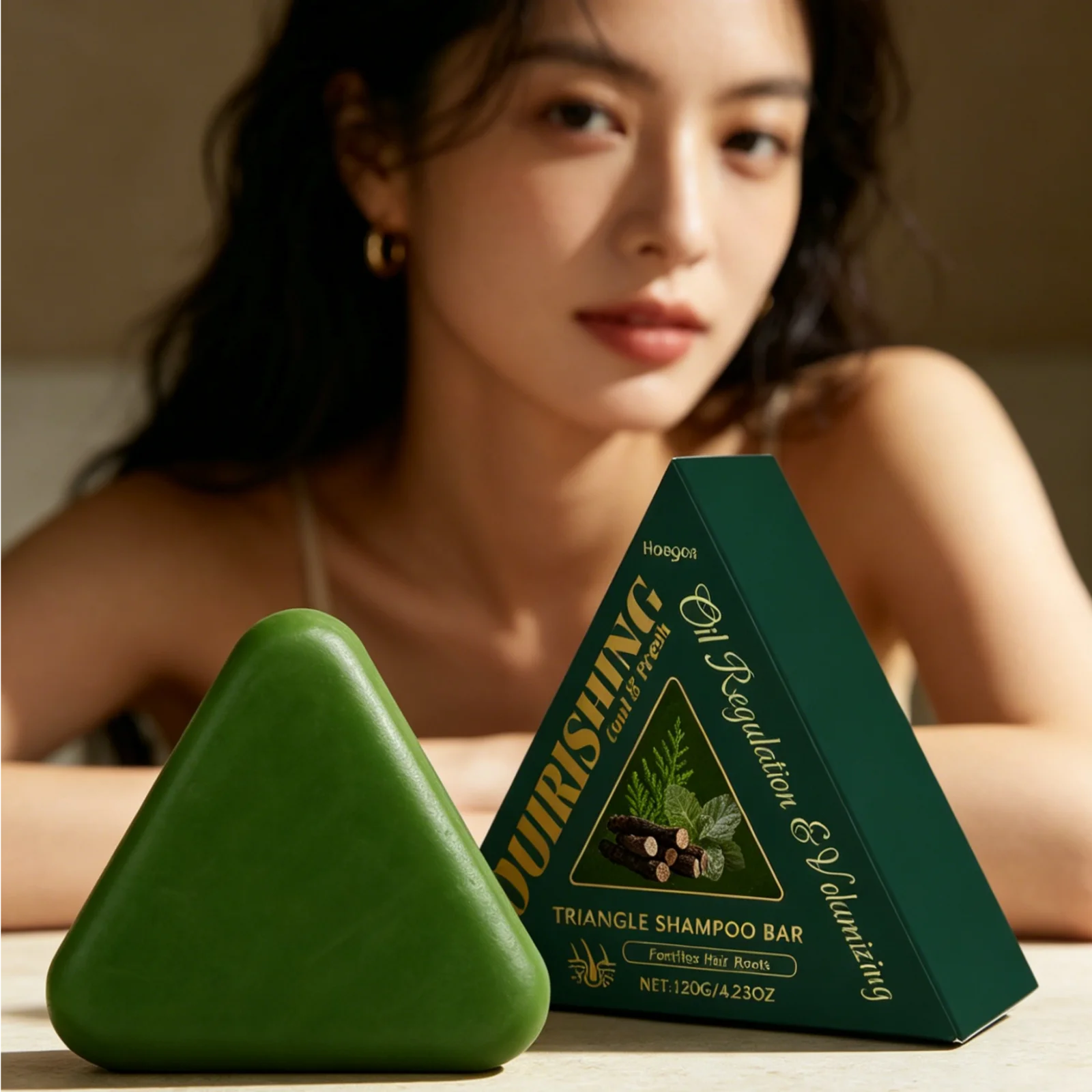 

Hoegoa Shampoo Bar Deep Nourishiment Long Lasting Moisturizing Hair Volumizing Anti Frizz Oil Control Gentle Solid Shampoo 120g