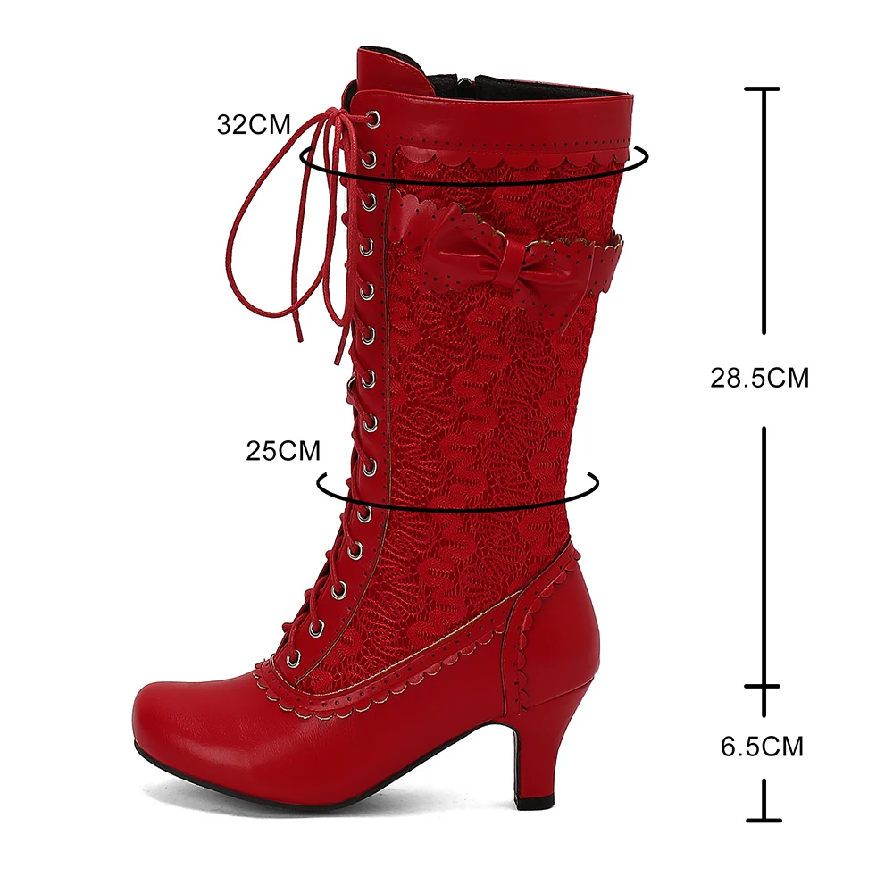 Autumn Winter Vintage Women Victorian Boots Lace Up High Heel Bootie cross straps Lolita Princess Cosplay Party Costume Shoes