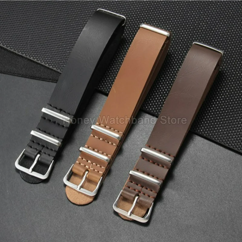 18 20 22mm Straight Interface PU Leather Watchband Dedicated Buckle for Tudor Audemars Piguet Casio Seiko DW SAMSUNG Flexible
