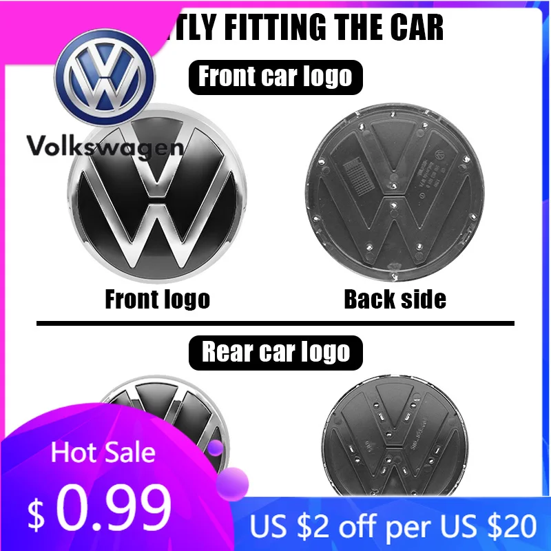 

Спойлеры Крылья 2 шт. ABS Замена 139 мм 110 мм VW Polo Автомобильный передний логотип Решетка Значок багажника Для Volkswagen Polo 6 2019-2024