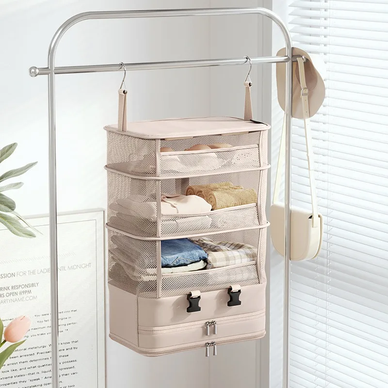 For Travel Layered Storage Bag Multifunctional Foldable Clothes Storage Bag Hotel Shoe Hanging Bag