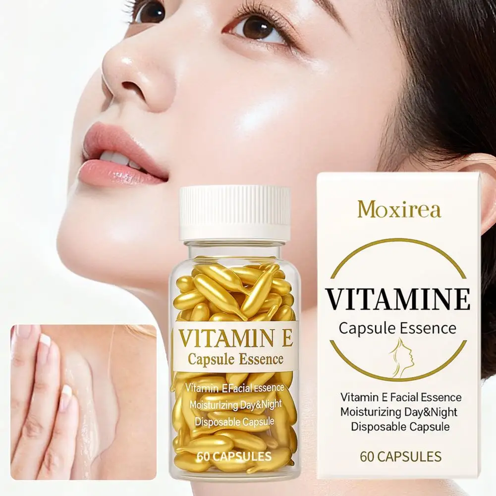 1/2PCS Vitamin E Face Serum Capsules Deep Hydration Inhibit Melanin Fade Fine Lines Firming Lifting Facial Skin Regeneration Ess