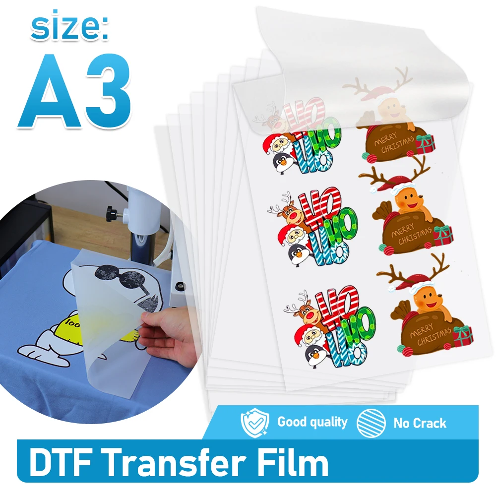 A3 25/50/100 pcs dtf Transfer folie Haustier Wärme übertragungs papier Vorbehandlung blätter für DIY direkt auf T-Shirts Taschen Textil dtf Haustier