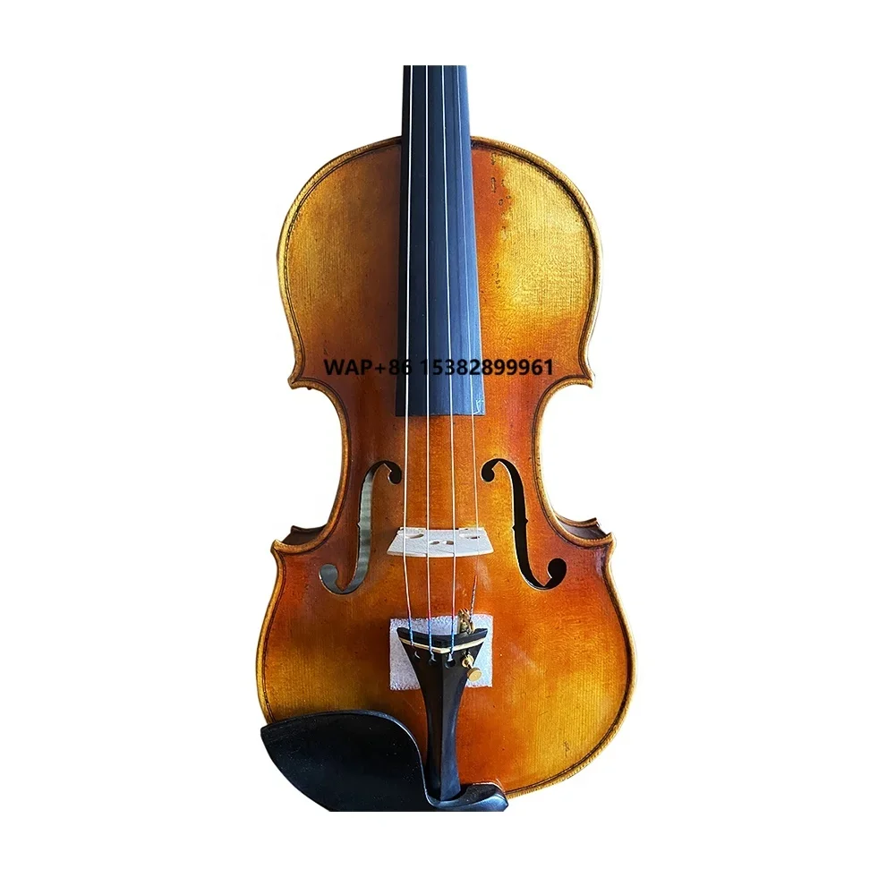 Seasound Factory Master Hand-Carved Maple Violin JYV11 Model 15 Years Natural Drying with Flame Design