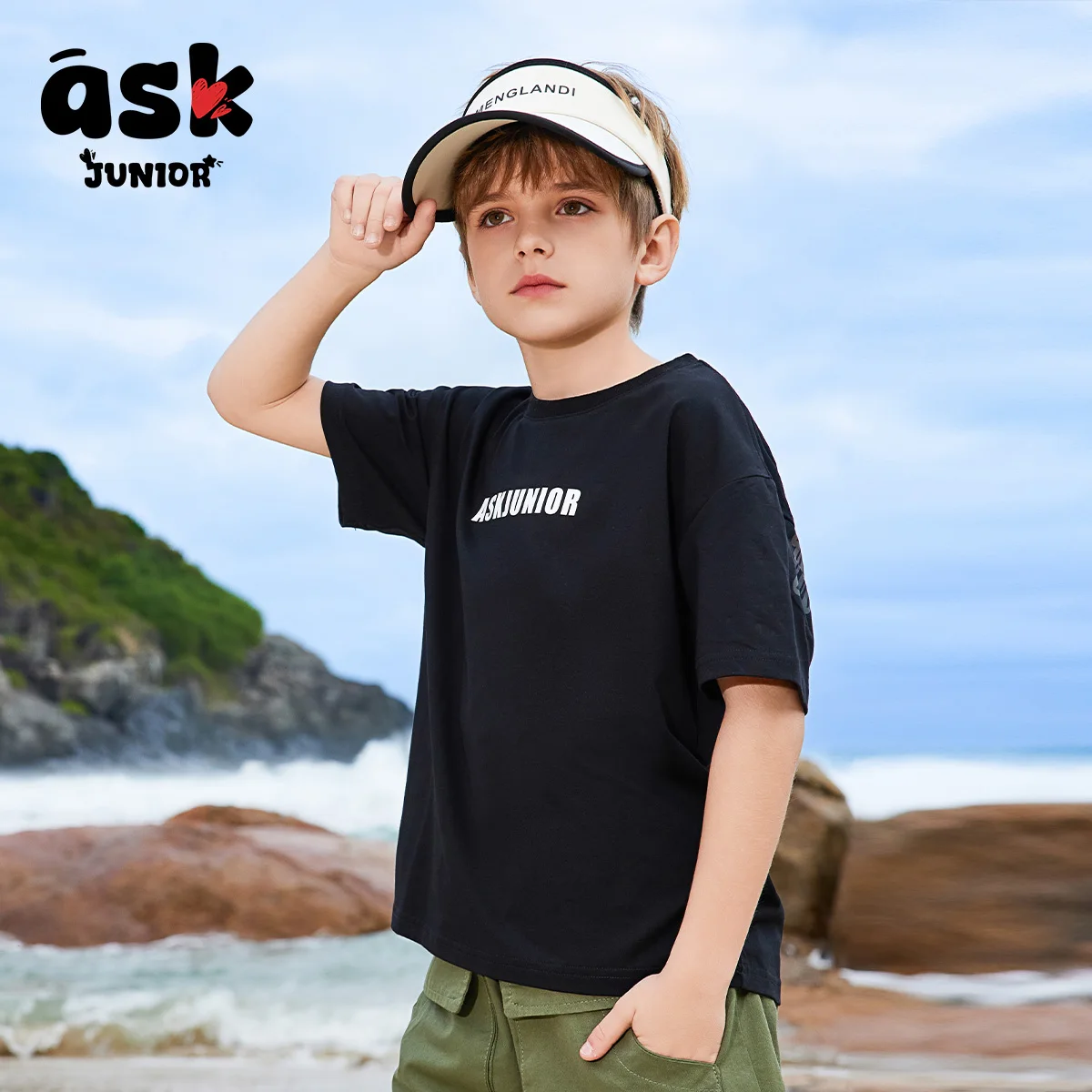 اسأل جونيور ملابس الأطفال المطبوعة العاكسة الملونة الأولاد الصيف أزياء الاتجاه عارضة تنوعا الأطفال تي شيرت #6