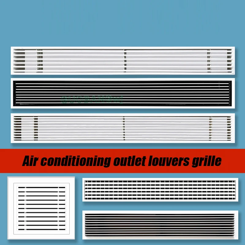 ABS Plastic Central Air Conditioning Outlet Louver Grille,for Fresh Air Intake Return Air Ventilation Exhaust Net Cover Panel