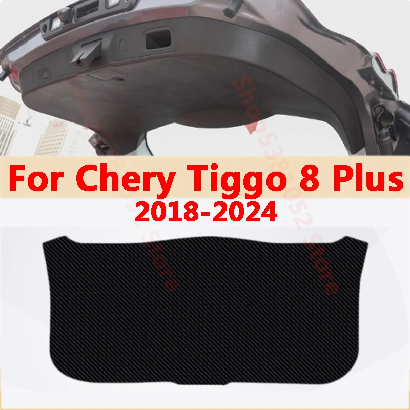 For Chery Tiggo 8 Plus 2018-2024 Car Trunk PU Leather Protective Pad Car Trunk Tailgate Protection Sticker Pad Accessories