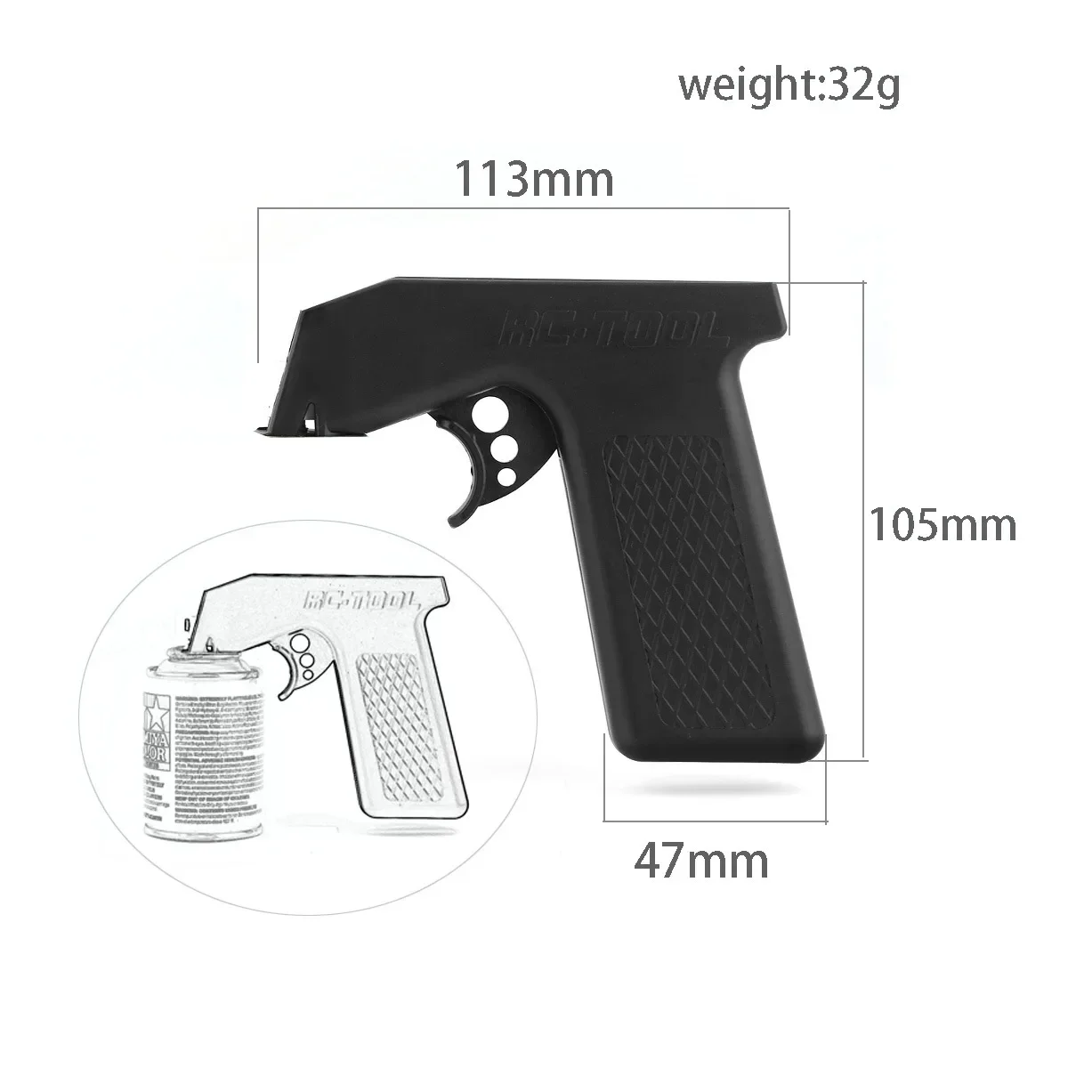 Verfspuitfles Adapter Aerosol Spuithandvat Volledige grip Trigger RC Auto Robot Schildergereedschap Onderhoudsaccessoires