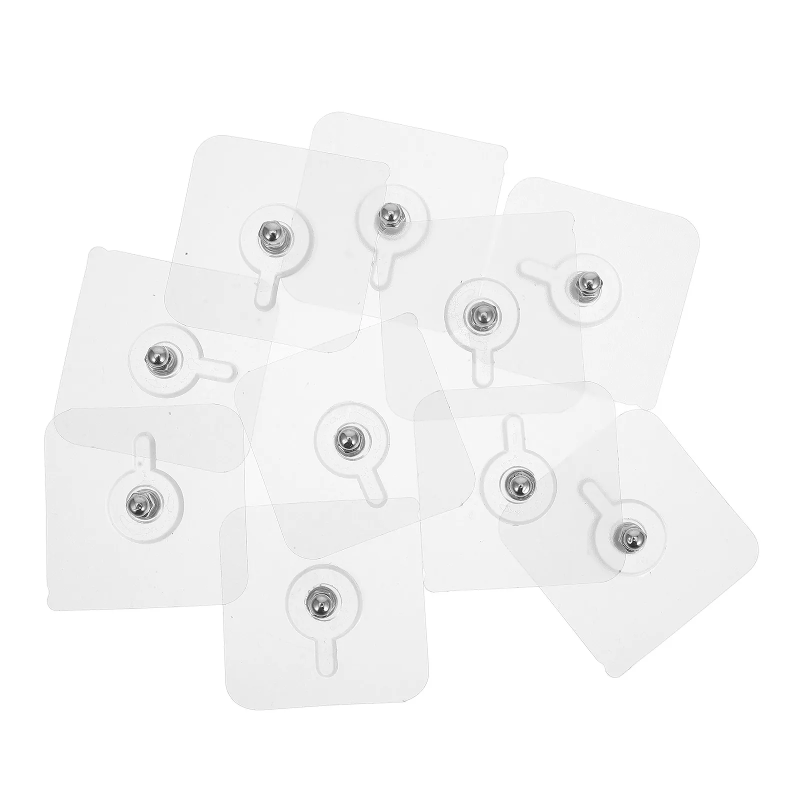 10Pcs Clear Adhesive Wall Hooks Heavy Duty Picture Hanging Hooks Residue-Free Removable for Kitchen Bathroom Office Bedroom