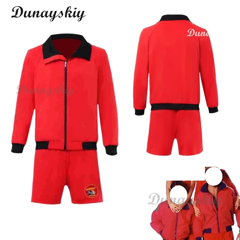 

Adult Mitch Cosplay Red Coat Beach Movie Baywatch Swimsuit Jacket Costume Men Women Outfits Halloween Carnival Suit