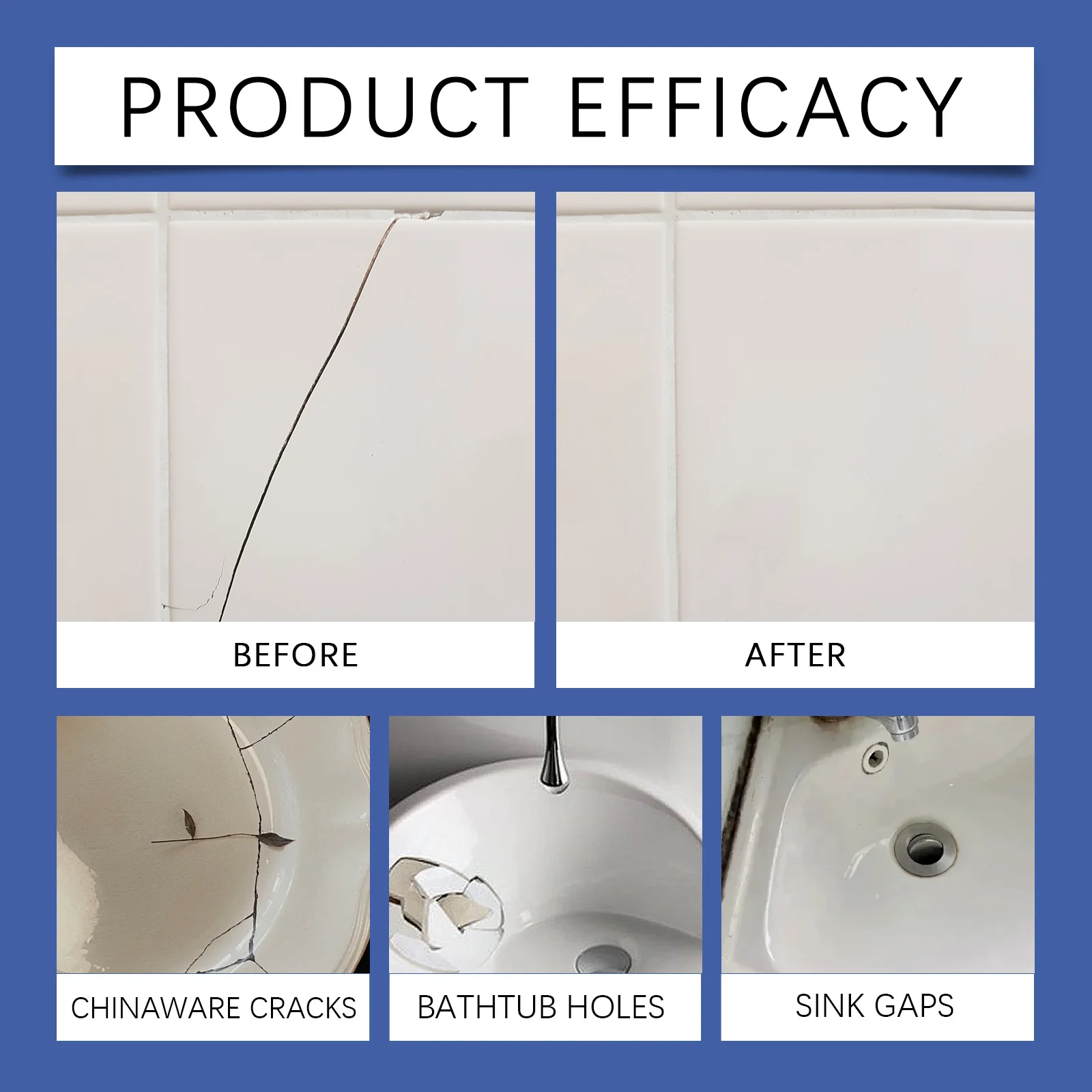90g Ceramic Repair Adhesive For Floor Tiles Toilet Bowls Washbasins And Tiles Leakage Cracks And Damage Repair Compound