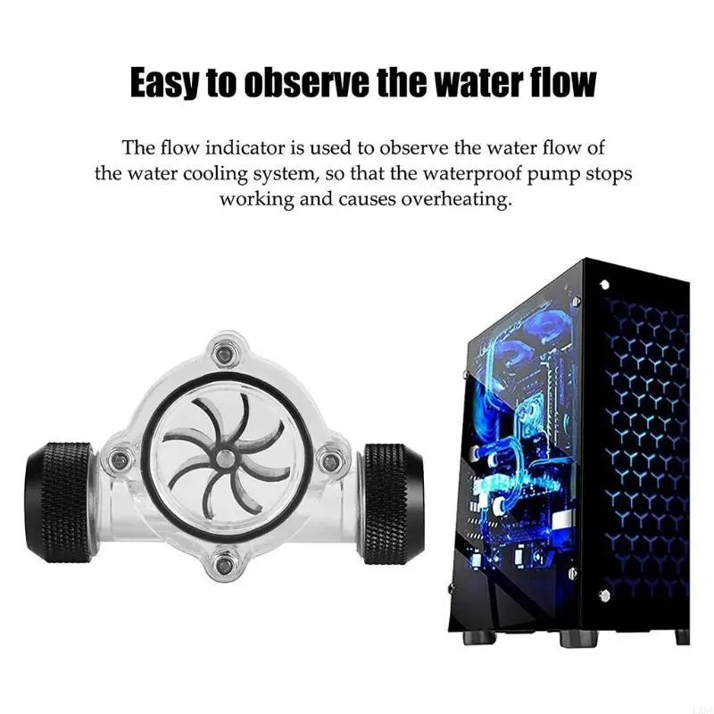 L9NA Acrylic Digital 4 BY8 Impeller Meter for Water for Tank Liquid Coole