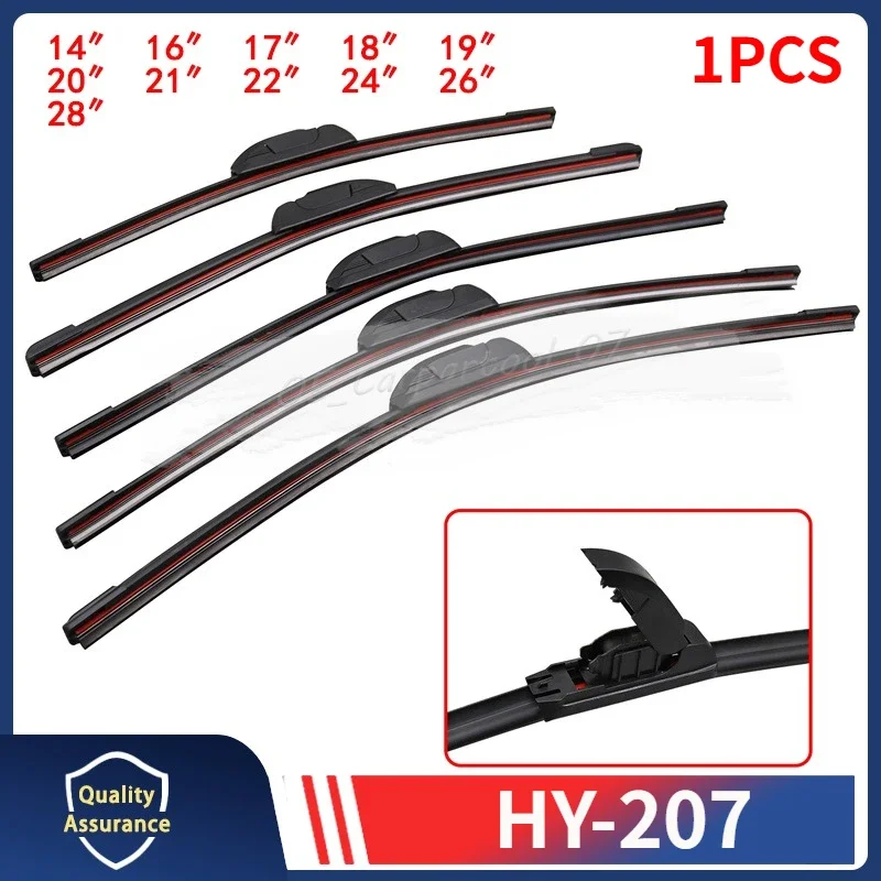 14″ 16″ 17″ 18″ 19″ 20″ 21″ 22″ 24″ 26″ 28″ Car Windshield Wiper Two Rubber Strips Automotive Wiper Quiet Durable New HY-207