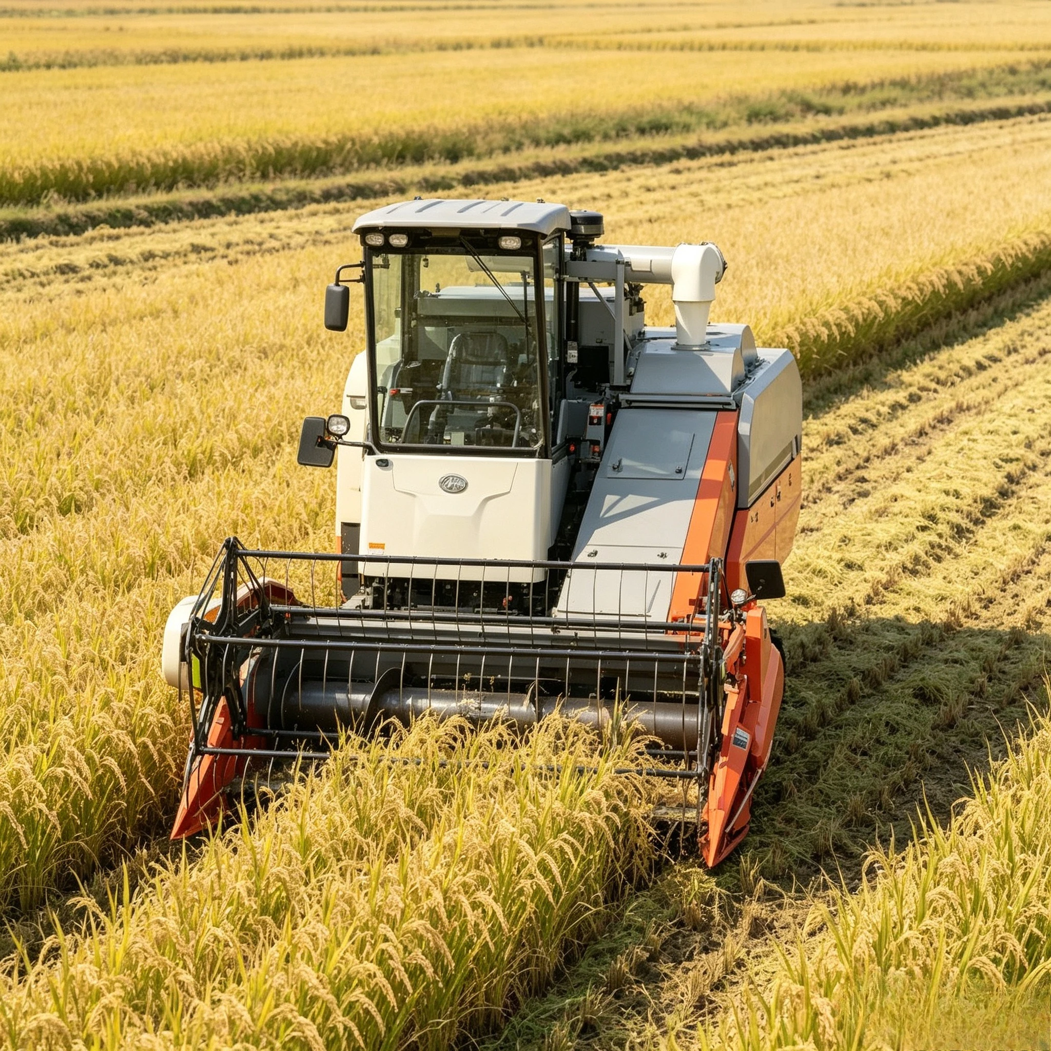 Farming Agriculture Video - Mietitrebbiatrice per riso semovente, macchina agricola