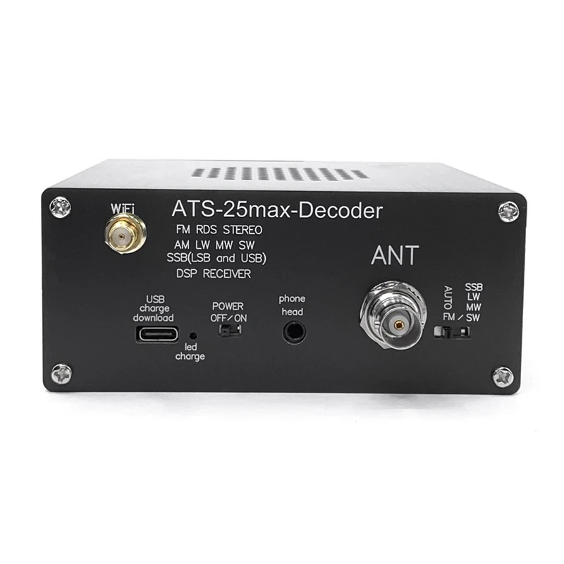 4.17 Air ATS25 Max Decoder Full Band Radio Receiver FM RDS AM LW MW SW SSB DSP Receiver Support 2.4Inch Touch Screen