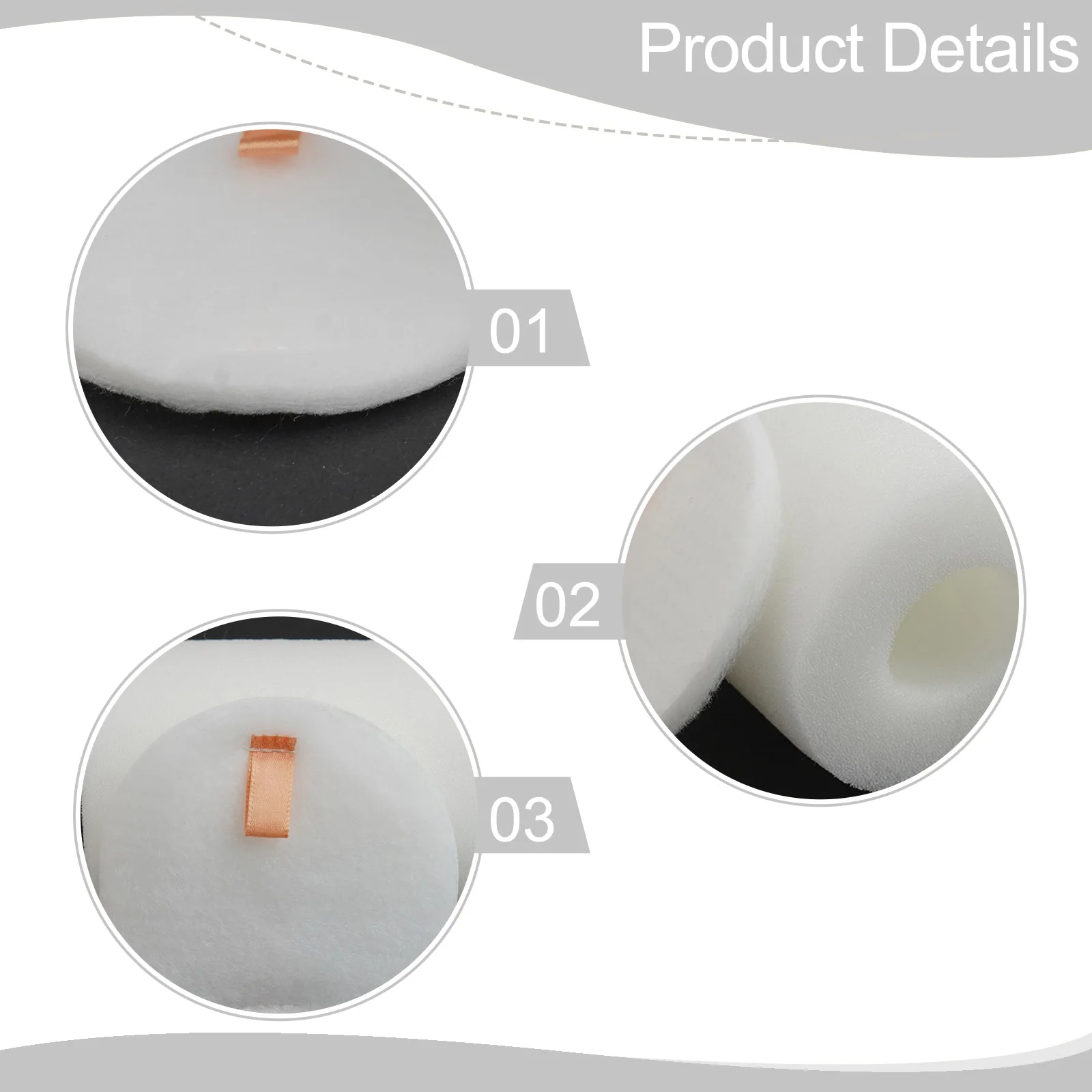 Set of Four Foam & Felt Replacement Filters Compatible with For Shark For IQ Robot Vacuum R101AE RV1001AE UR1005AE