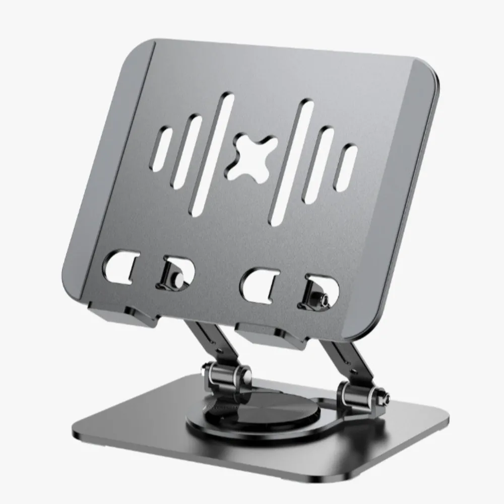 Tablet Accessories Carbon Steel Tablet Stand Adjustable Foldable Tablet Holder Non-Slip Base Portable Tablet Rack Desk Use