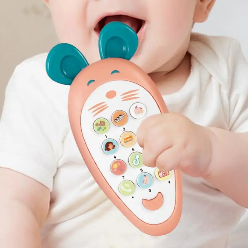 Musik Telefon Für Kinder Sensorischen Lernen Spielzeug Kinder Pretend Telefon Musik Player Puzzle Storytelling Maschine Für 1-3 Jahre alt