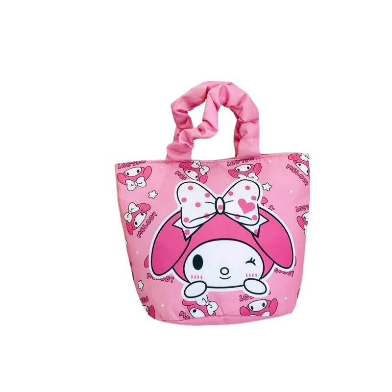 

Sanrio Melody, милая сумка-ведро ручной работы, мультяшная студенческая новая стильная модная красивая легкая сумка для хранения, подарок на день рождения для девочек