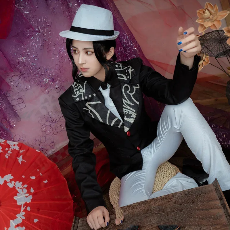 Cosplay Costume Anime Demon Slayer Kimetsu No Yeyang Kisatsutai Kibutsuji Muzan Michael Jackson Cosplay Costume Six Tools