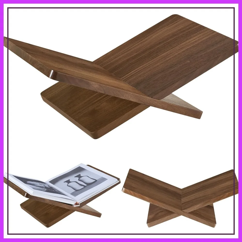 

Extra Large Solid Wood Book Holder for Desktop Display & Reading - 15.7" x 9.4" x 5.7" - Black Walnut