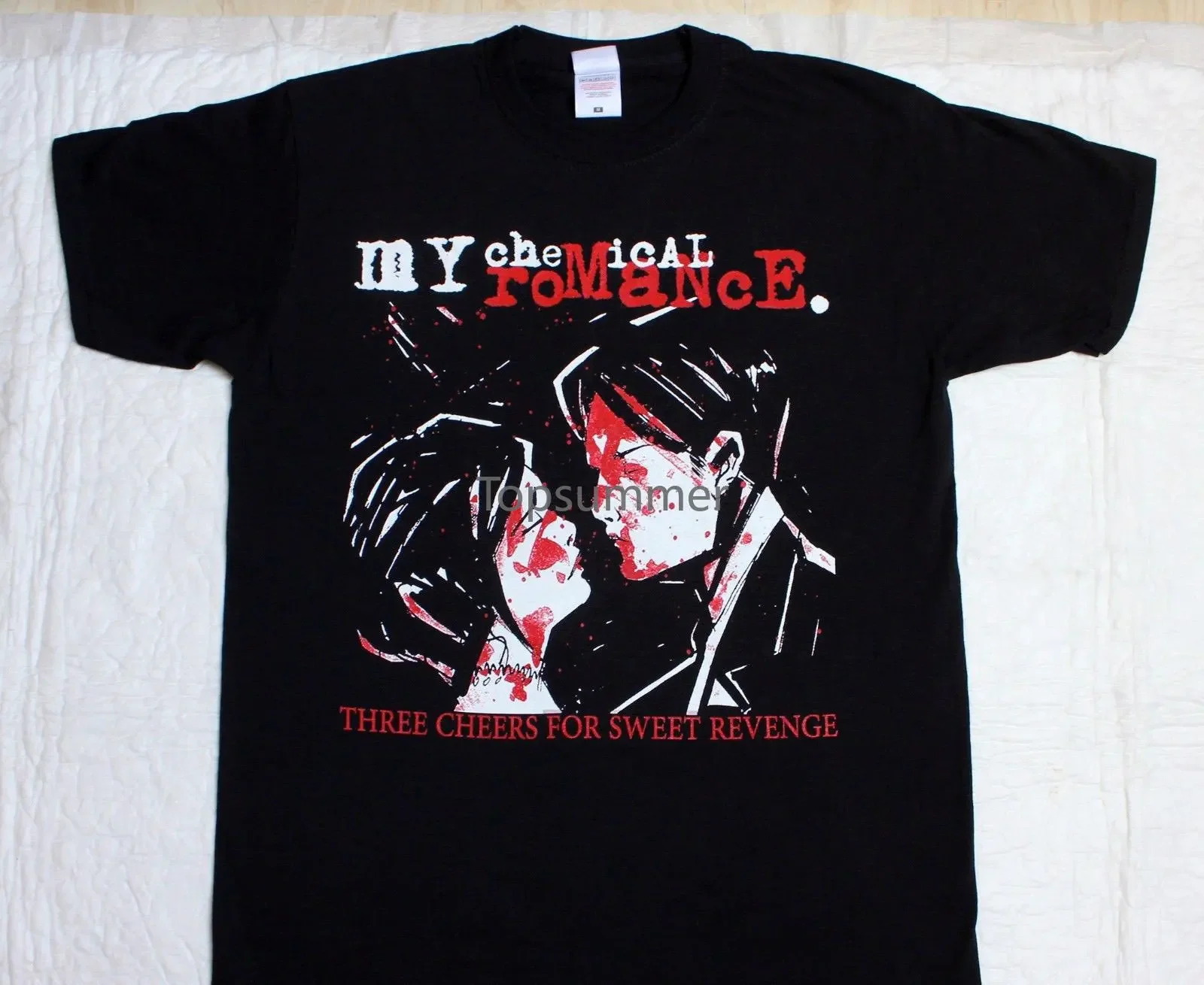 Camiseta de My Chemical Romance Three Cheers For Sweet Revenge, negra, Rock, nueva