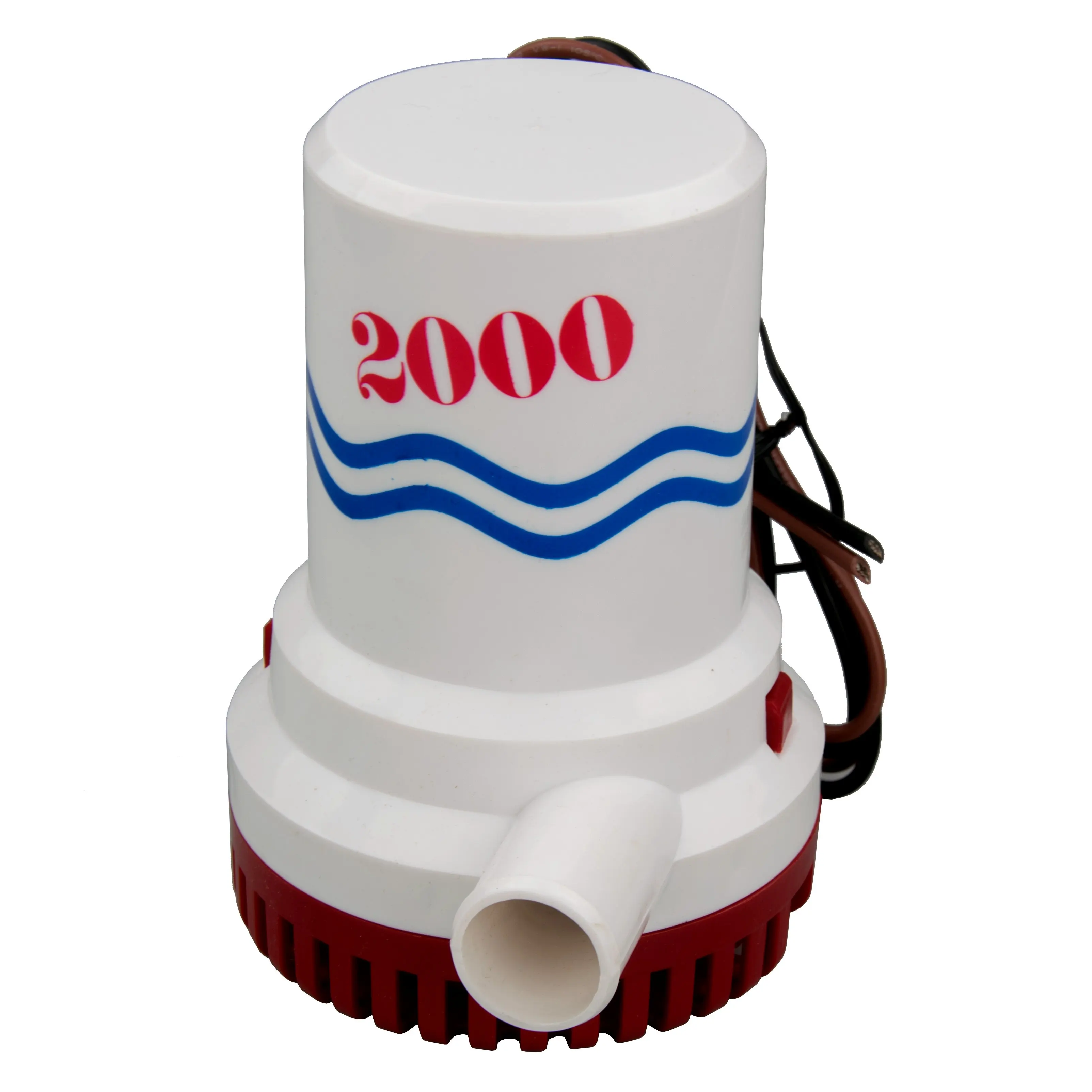 Bomba de água submersível para barco marinho, bomba de esgoto não automática, 12V, 2000GPH