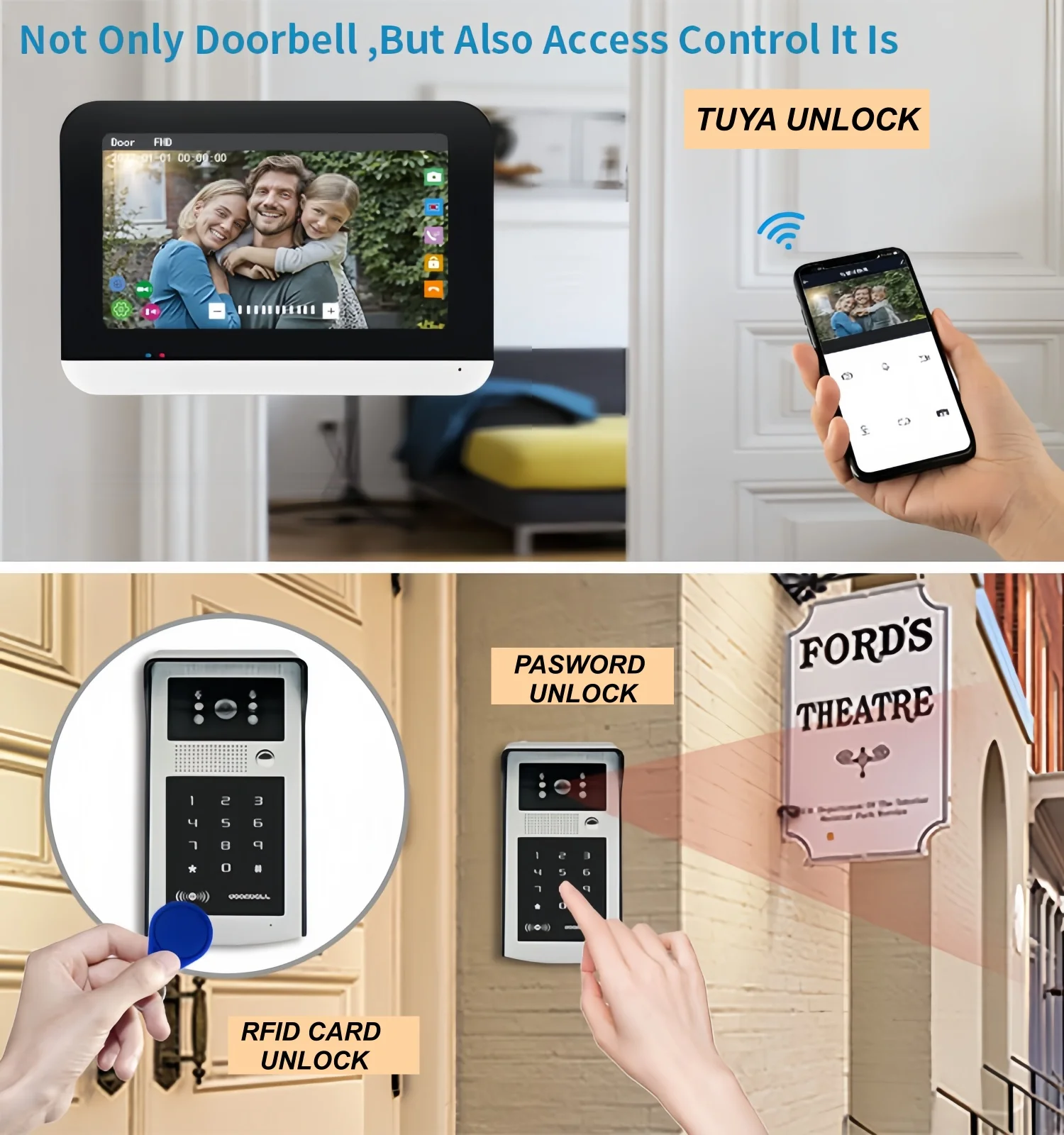 TUYA WIFI video intercom doorbell system for home apartment 7