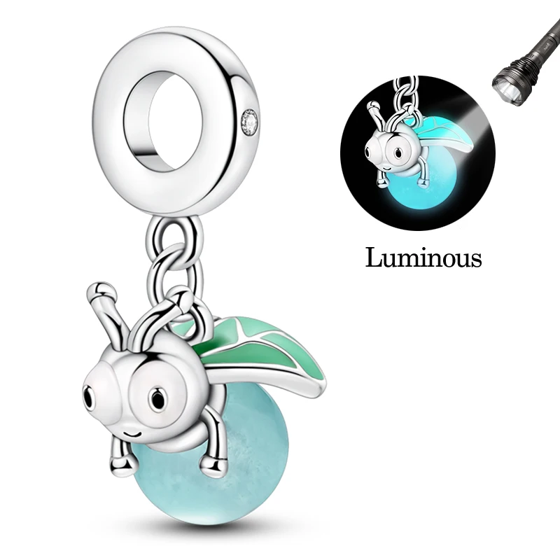 Silver Four-Leaf Clover Charms Beads for DIY