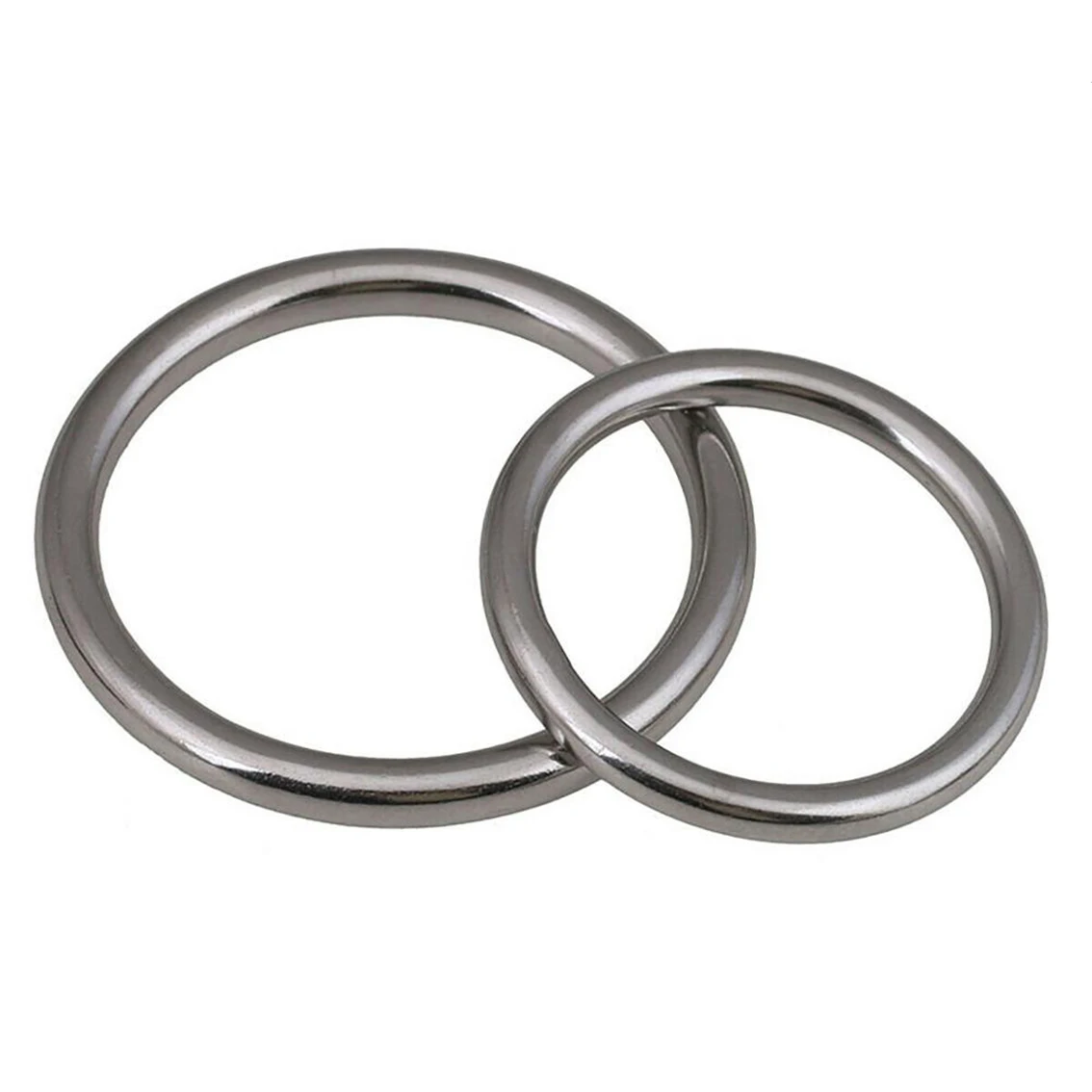 Heavy Duty Welded Round Rings M3-M16 Smooth Solid O Ring 304 Stainless Steel For Rigging Marine Boat Hammock Yoga Hanging Ring