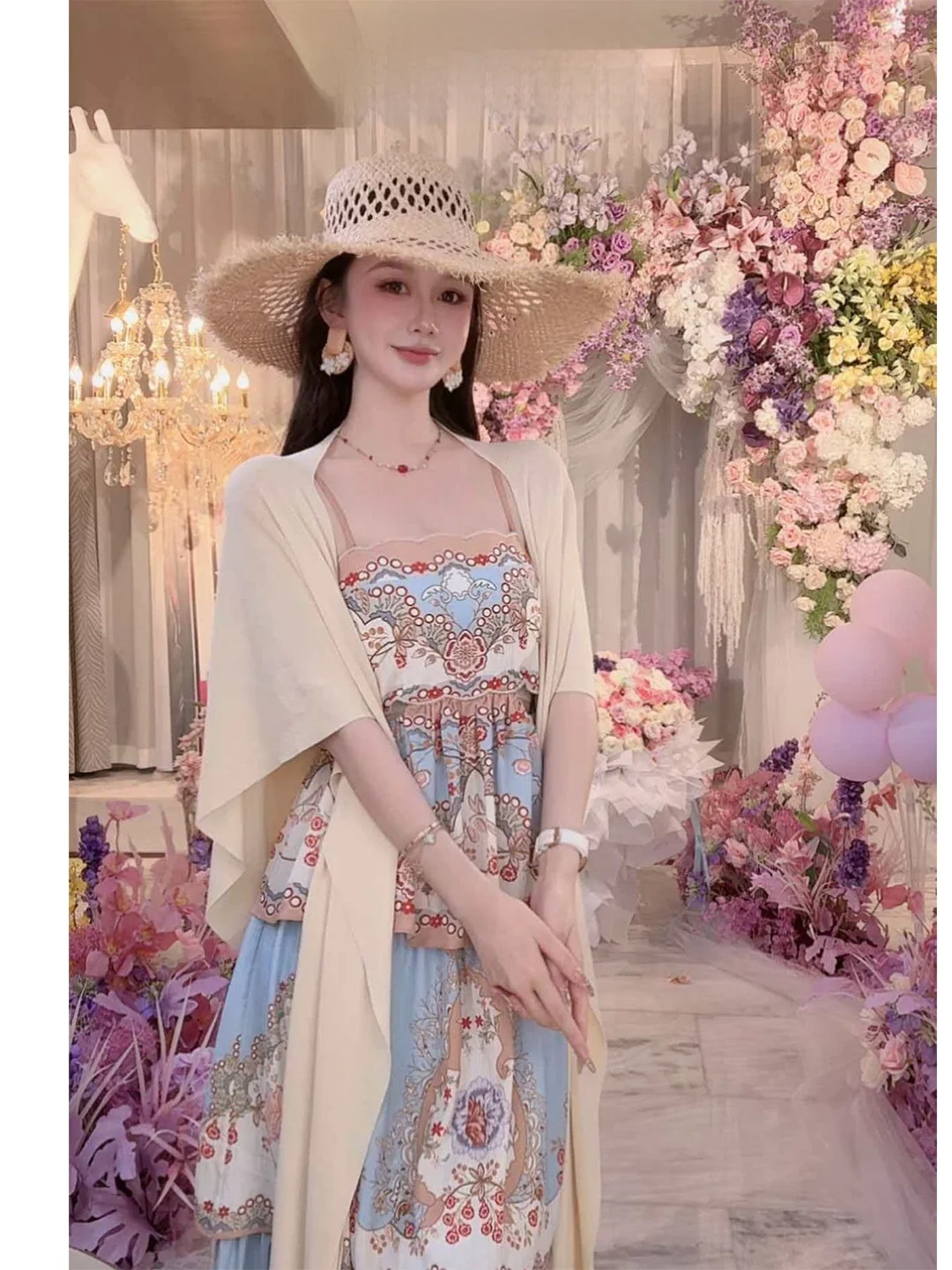 azzhen-elegant-chiffon-shoulder-wrap-with-belt-in-soft-peach-color-for-casual-summer-wear-long-rectangle-scarf-for-daily-use