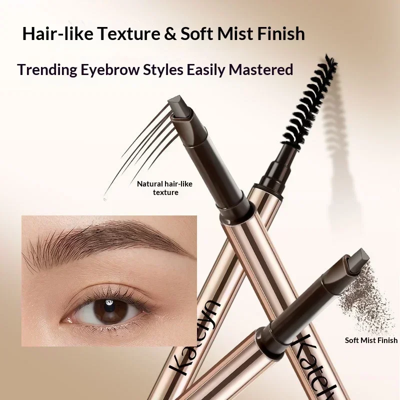 Dual Ended Waterproof Eyebrow Pencil With Spoolie Brush Long Lasting Smudge‑Proof Natural Brow Makeup For Women Beginners