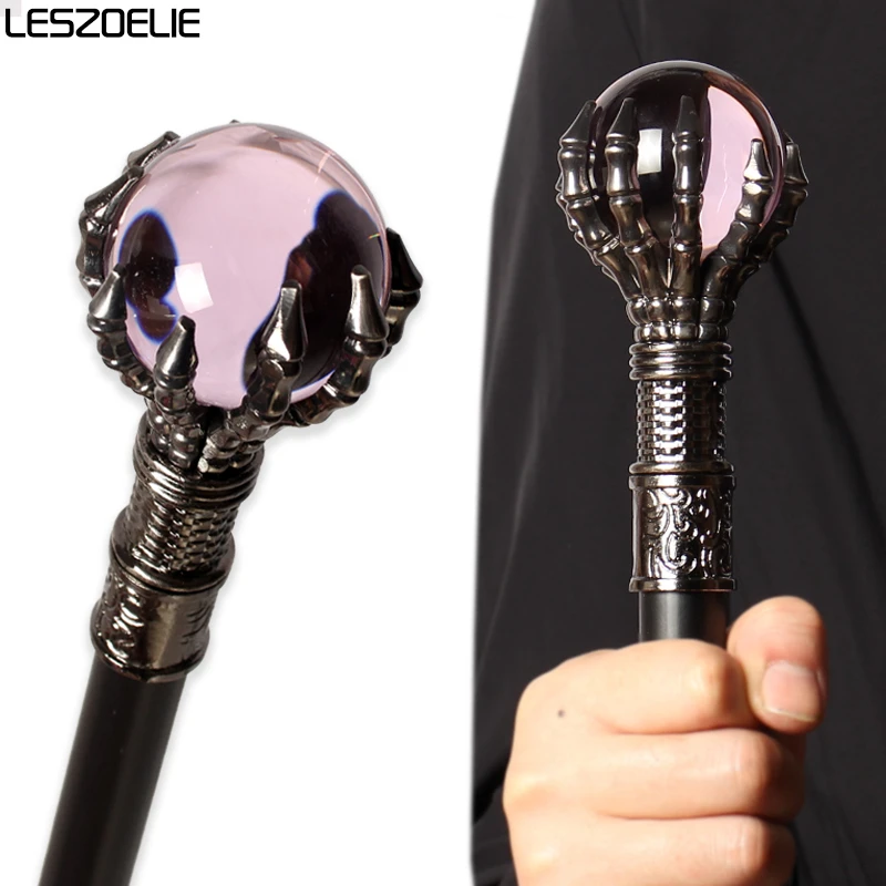 93 سنتيمتر الفتيات الفضة التنين مخلب عصا للمشي وردي فاتح كريستال الكرة امرأة عصرية هالوين تأثيري سيدة قصب الزخرفية #1