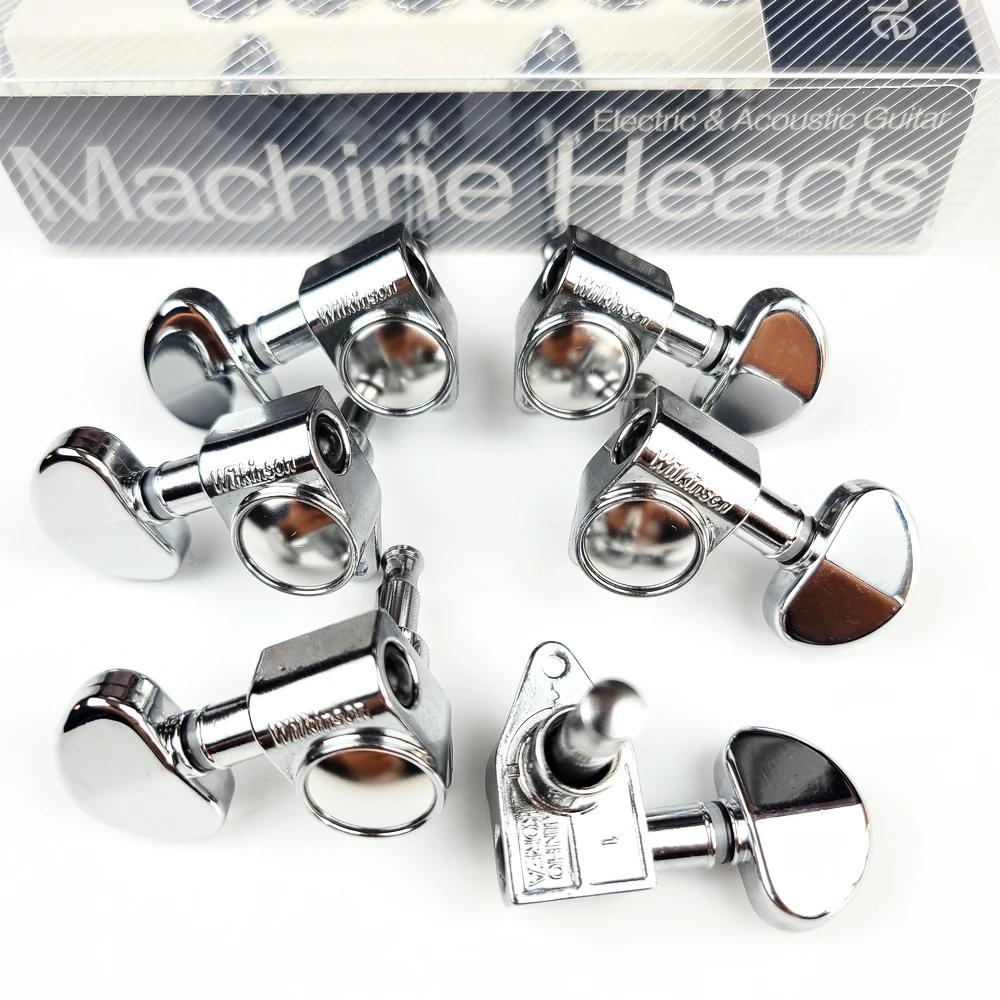 

Wilkinson Tuning Keys Pegs 19:1 Guitar Machine Heads Tuners For Les Paul LP SG Electric or Acoustic Guitar WJ303 Chrome Silver